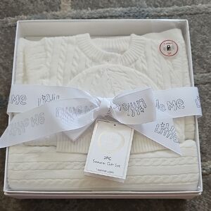 Little Me White Sweater Gift Set Size 3 Months